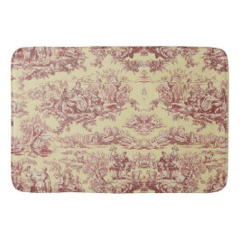 Tapete De Banheiro Lago Vintage, vermelho, torto de jouy