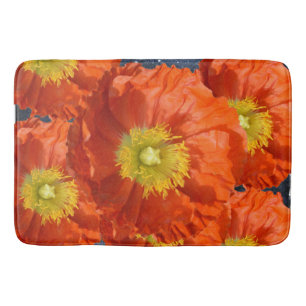 Tapete De Banheiro Laranja Brilhante Tangerina Paposa Flor Laranja Br