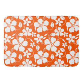 TAPETE DE BANHEIRO LARANJA HAWAIIAN HULA (HIBISCUS)