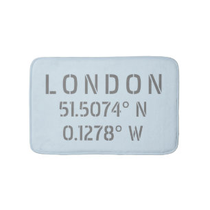 Tapete De Banheiro Latitude e Longitude de Londres