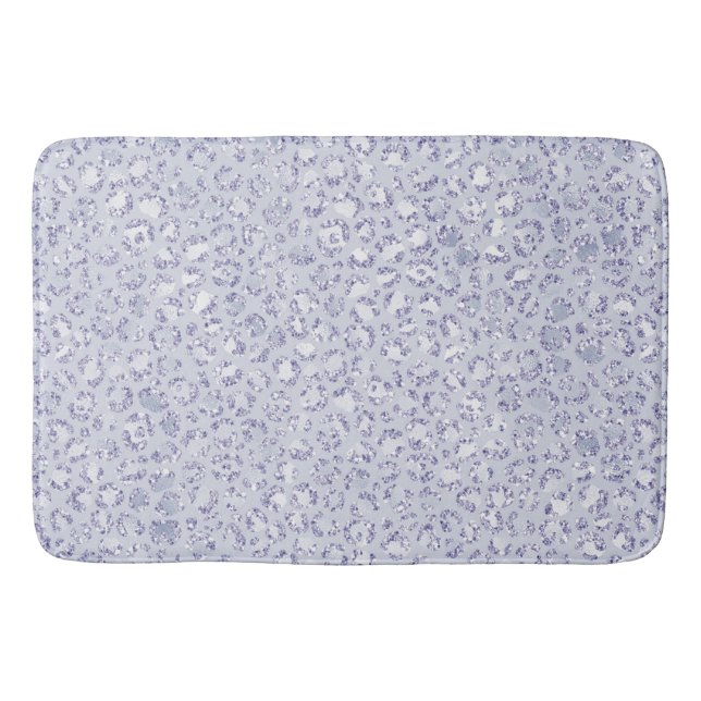 Tapete De Banheiro Lavanda Glam Lilac Púrpura Leopardo Lápica - Lente (Frente)
