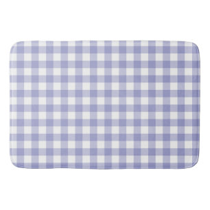 Tapete De Banheiro Lavanda Roxo Claro Gingham Buffalo Xadrez de Verif