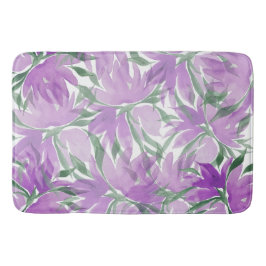 Tapete De Banheiro Lavander Watercolor Elegante Roxo Floral