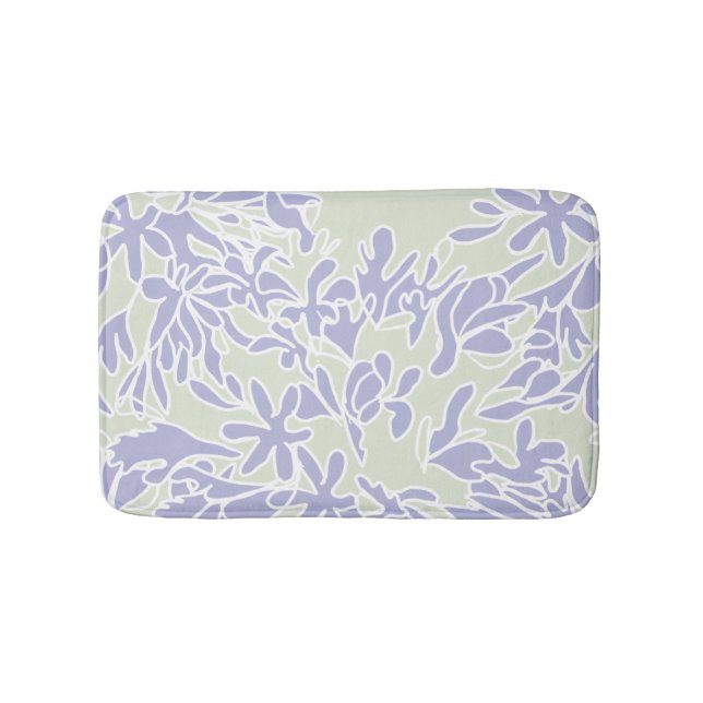 Tapete De Banheiro Lavender Agapanthus Flower Sage Green (frente)