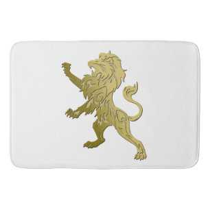Tapete De Banheiro Leão Real Dourado