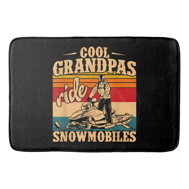 Tapete De Banheiro Legal Grandpas caminha Snowmobiles Snowmobile Snow (Frente)