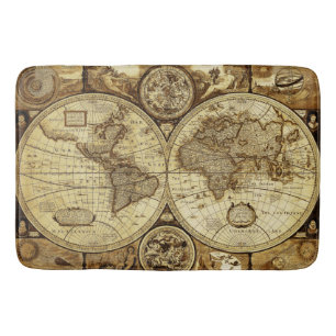 Tapete De Banheiro Legal Vintage e antigos mapas mundiais