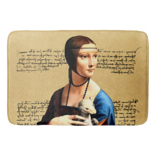 Tapete De Banheiro Leonardo da Vinci Lady com Ermine