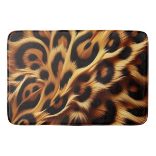 Tapete De Banheiro Leopard Bliss: Impressões Negros, Noites Loucas