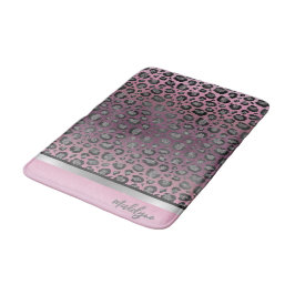 Tapete De Banheiro Leopardo brilhante impresso a rosa quente