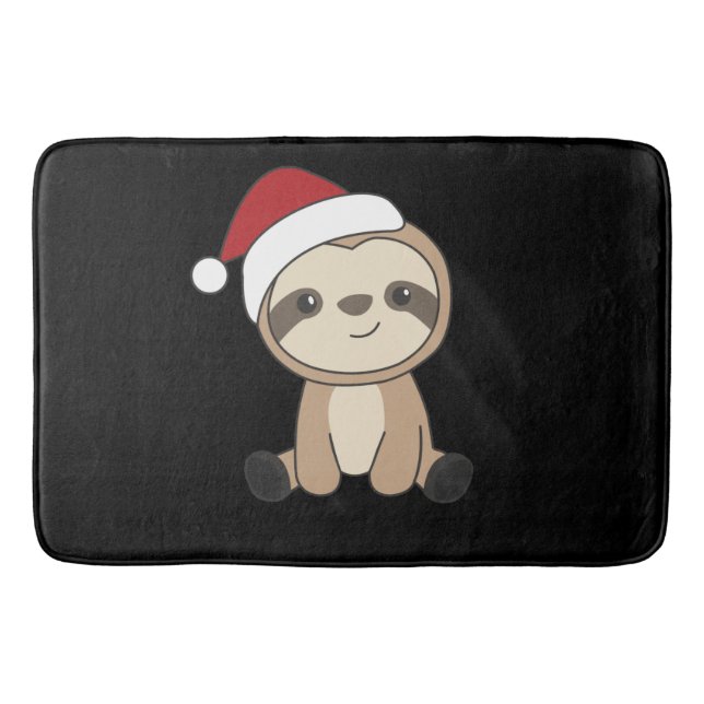 Tapete De Banheiro Leve Natal Neve Animais de inverno Mães de Banheir (Frente)