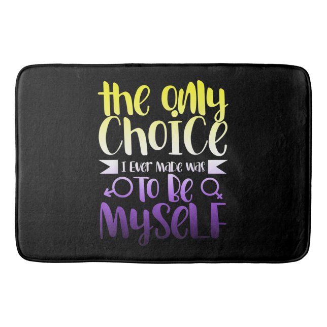 Tapete De Banheiro LGBTQ Queer Nonbinary  Androgynous Non Binary (Frente)