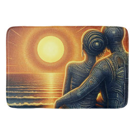 Tapete De Banheiro Liebespaar bei Sonnen Untergang am Meer