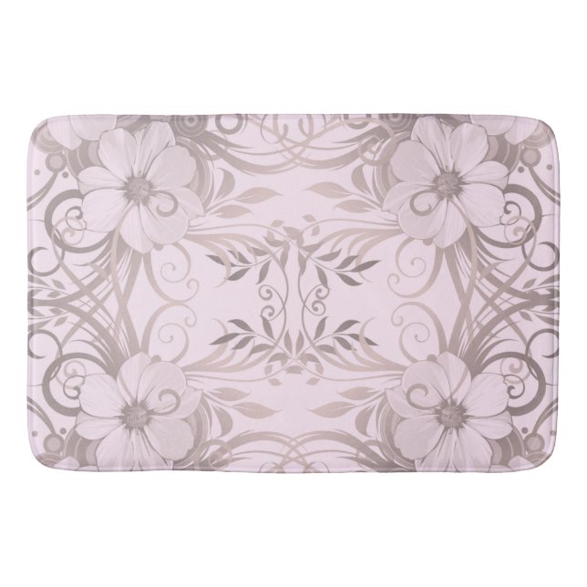 Tapete De Banheiro lilac, flor, fantasia, elegante, padrão, sutil, (Frente)