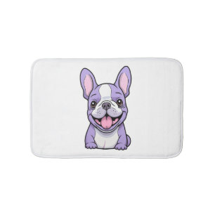 Tapete De Banheiro Lilac French Bulldog