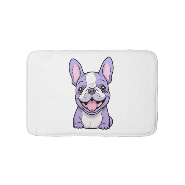 Tapete De Banheiro Lilac French Bulldog (frente)