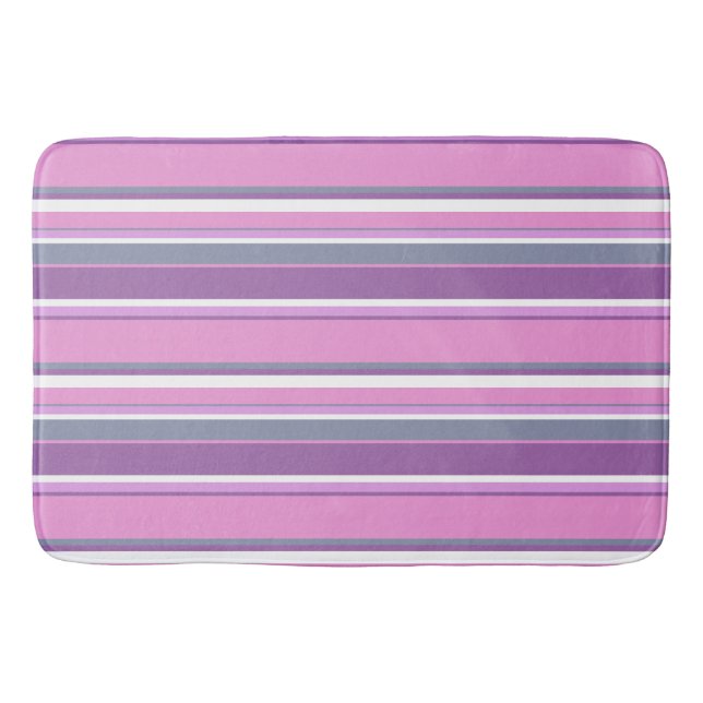 Tapete De Banheiro Lilac stripes (Frente)