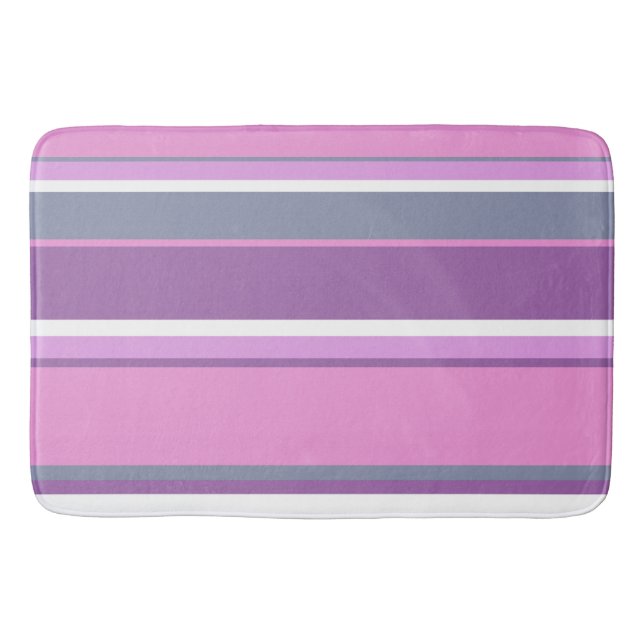 Tapete De Banheiro Lilac stripes (Frente)
