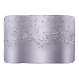 Tapete De Banheiro Lilás Brilho Glitter Faísca Revoluteio Borboleta