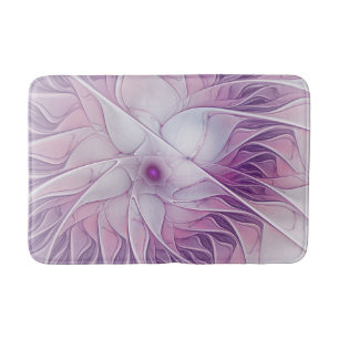 Tapete De Banheiro Linda Flor Rosa Moderna Abstrato, Arte Fractal