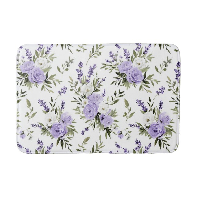 Tapete De Banheiro Lindas Flores de Lavanda  (Frente)