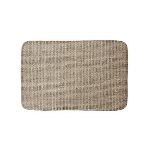 Tapete De Banheiro Linen Bruto: Tecido natural texturizado.