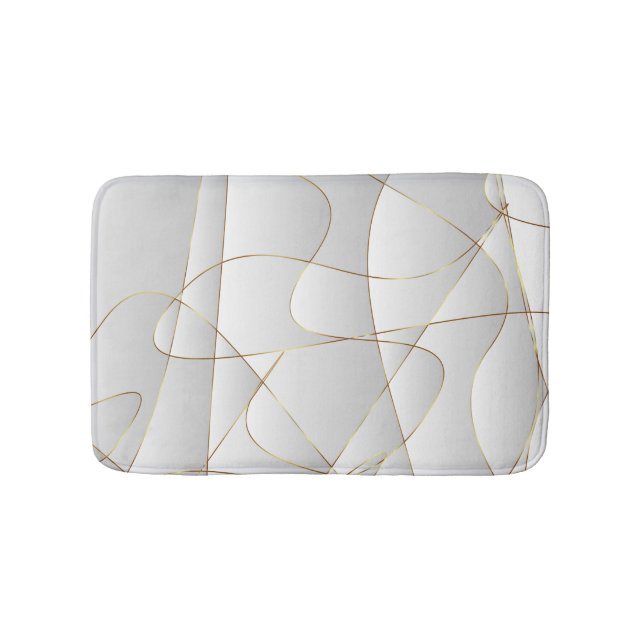 Tapete De Banheiro Linhas onduladas Douradas (frente)