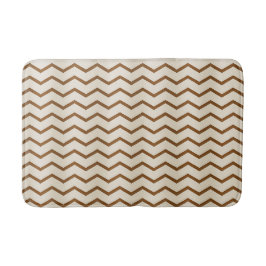 Tapete De Banheiro Linhas Ziguezague Beige e Terrosas