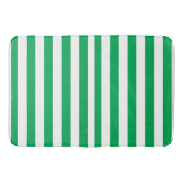Tapete De Banheiro Listras Cabana Verde e Branco