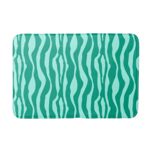 Tapete De Banheiro Listras da zebra - turquesa e Aqua