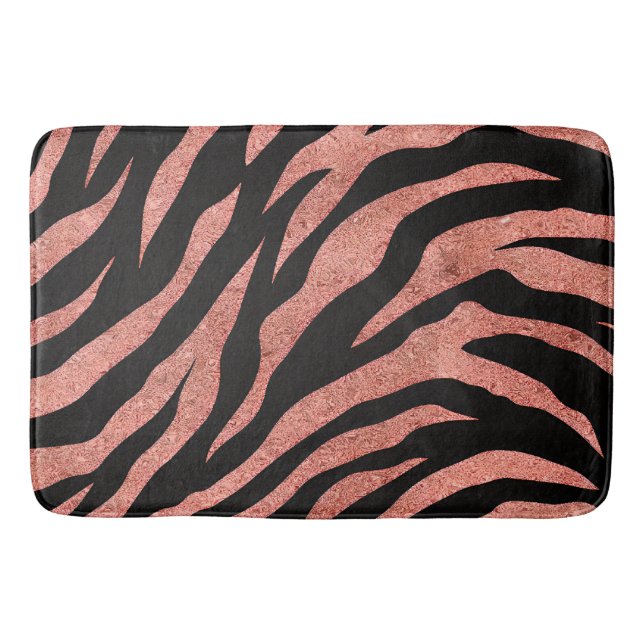 Tapete De Banheiro Listras de Zebra Brilhantes Padrão (Frente)