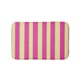 Tapete De Banheiro Listras Rosa e Amarelo
