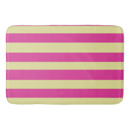 Tapete De Banheiro Listras Rosa e Amarelo