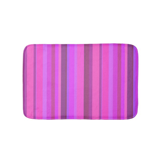 Tapete De Banheiro Listras verticais rosa (frente)