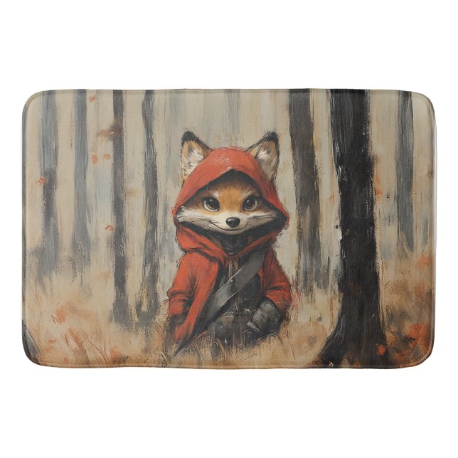 Tapete De Banheiro  Little Red Riding Hood Fox  (Frente)