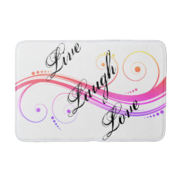 Tapete De Banheiro Live Laugh Love Colorors Swirls Bath Mat