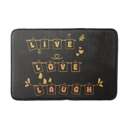 Tapete De Banheiro Live Love Laugh Bath Mat Bonito Notedry