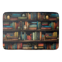 Livros de Vintage em Bookshelf Patterf Bathroom