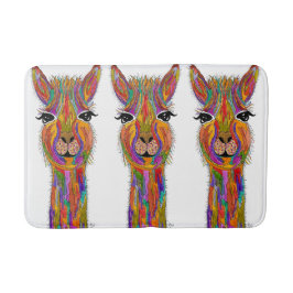 Tapete De Banheiro Llama Bath Mat, bonito e colorido