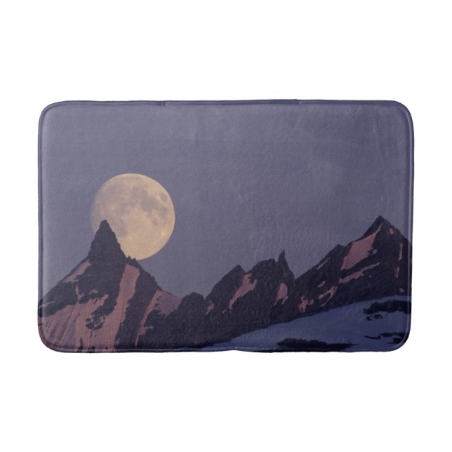 Tapete De Banheiro Lua Cheia Surge | Montanhas Chugach Alasca (Frente)