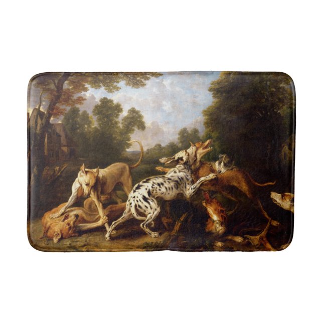 Tapete De Banheiro Luta dos cães (por Frans Snyders) (Frente)