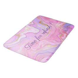 Tapete De Banheiro Luxo Marble Glitter Rosa Púrpura Dourada Bath Mat