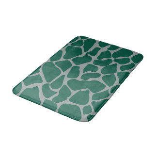 Tapete De Banheiro Luxo Nordic Esmeralda Verde Estampa de Girafa 