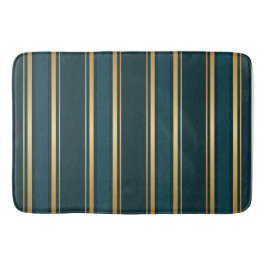Tapete De Banheiro Luxury Blue Green Gold Stripe Gift Wrap Pattern