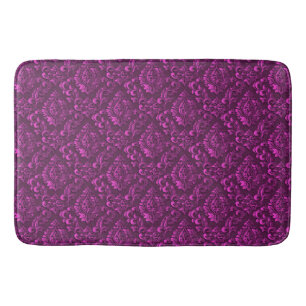 Tapete De Banheiro Luxury Rosa Damask Floral