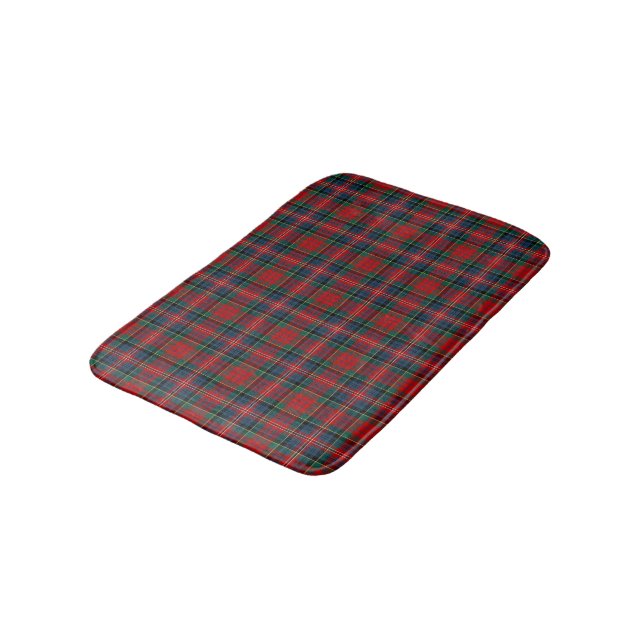 Tapete De Banheiro MacPherson Red e Blue Scottish Tartan (Angulado)