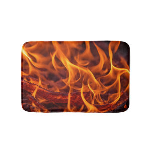 Tapete De Banheiro Macro de chama de incêndio