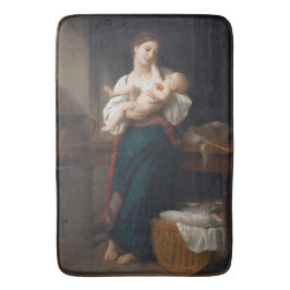 Tapete De Banheiro Mãe e Criança (por Bouguereau)
