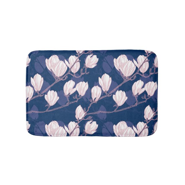 Tapete De Banheiro Magnolia Elegance: Bloom Marinho (frente)
