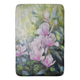 Tapete De Banheiro Magnolia Serenity - Arte Floral de Lukian
